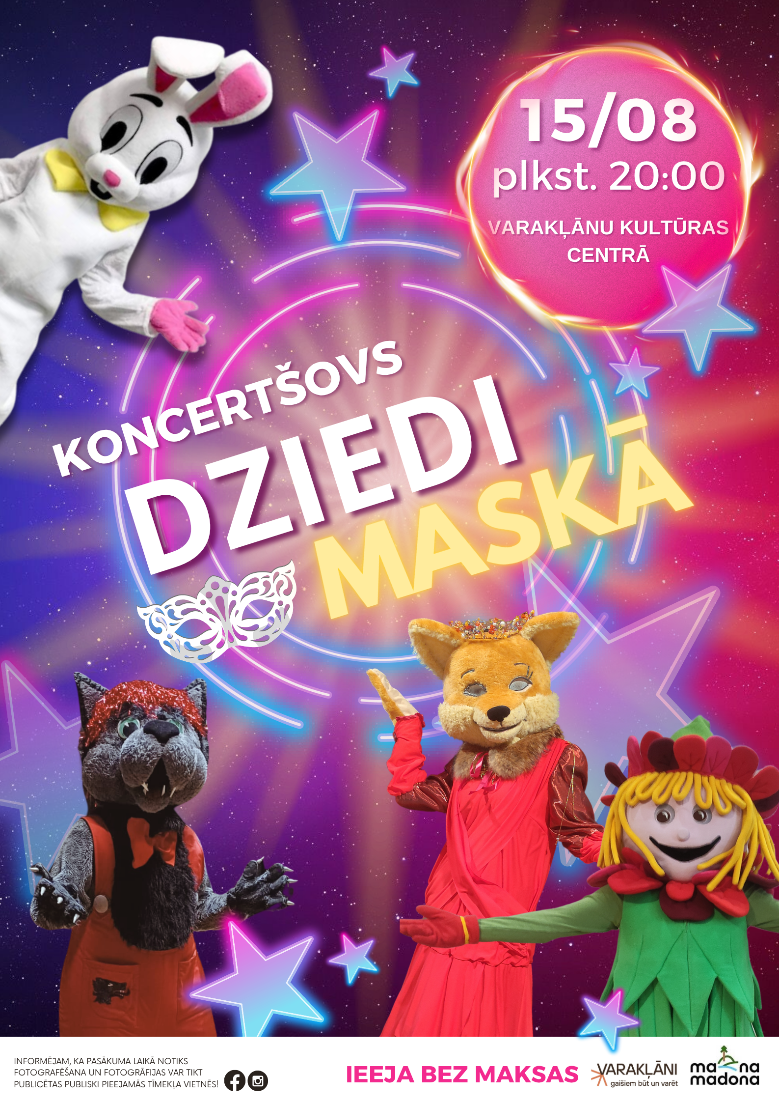 Koncertshovs dziedi maskaa